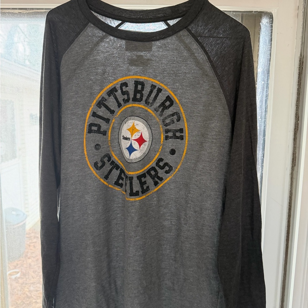 NFL Gray and Black Men's Long Sleeve Shirt